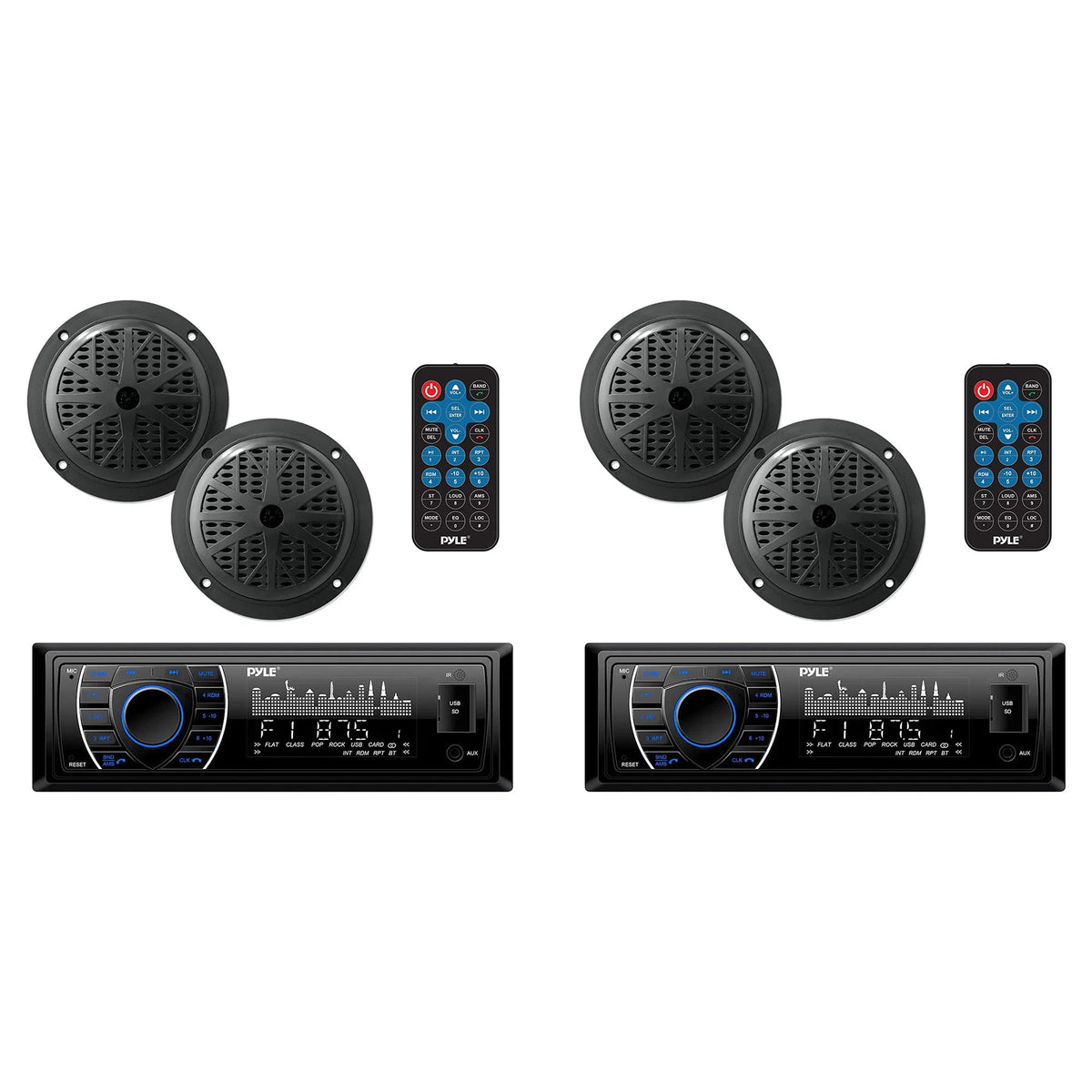 5.25 Inch Bluetooth Marine Receiver Stereo & Speaker Kit N8991