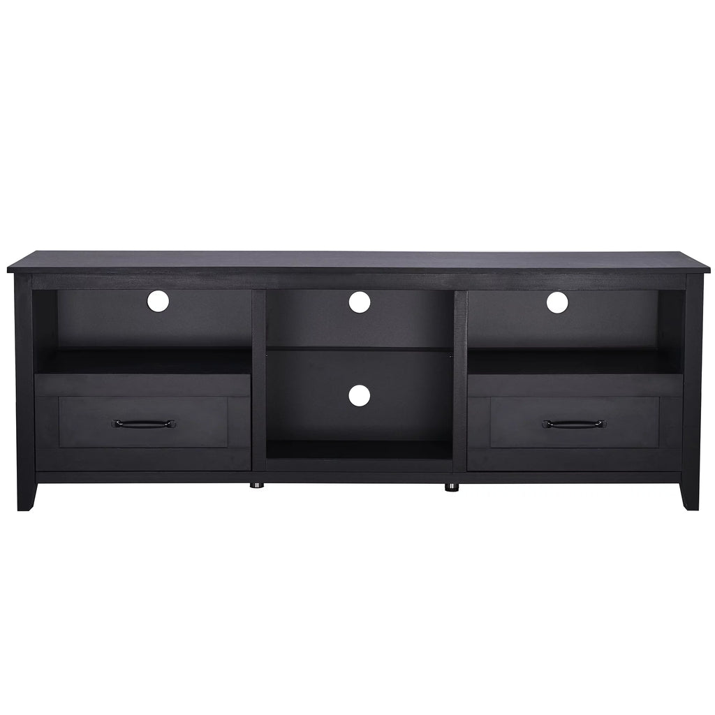 Black Wood TV Stand with 2 Drawers X84766