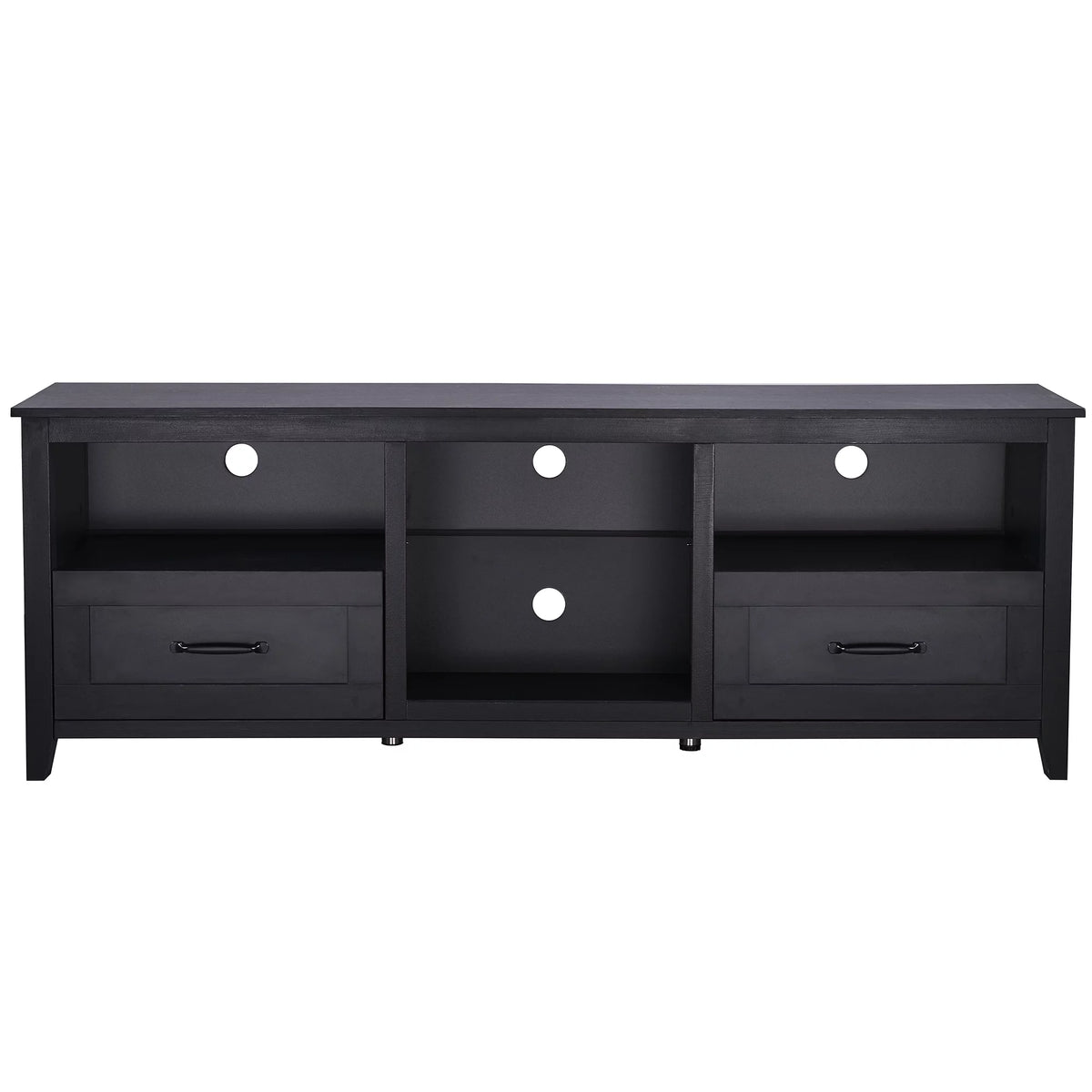 Black Wood TV Stand with 2 Drawers X84766