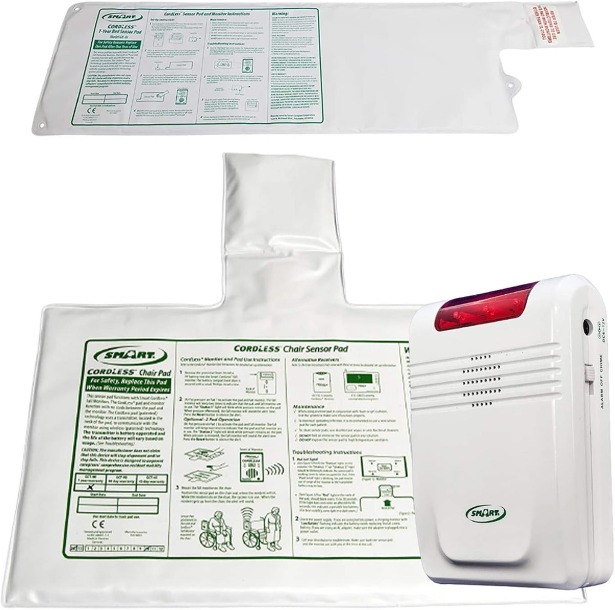 Wireless Alarm with Bed Sensor Pad and Chair Sensor Pad Y2815