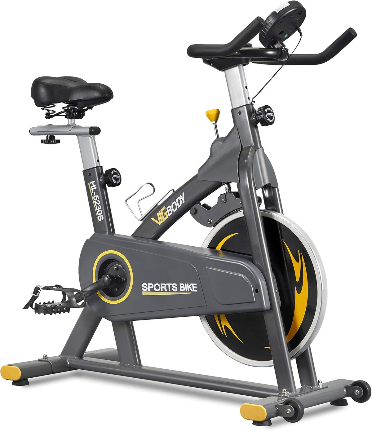 Stationary Exercise Bike with Seat Cushion and LCD Monitor N696920