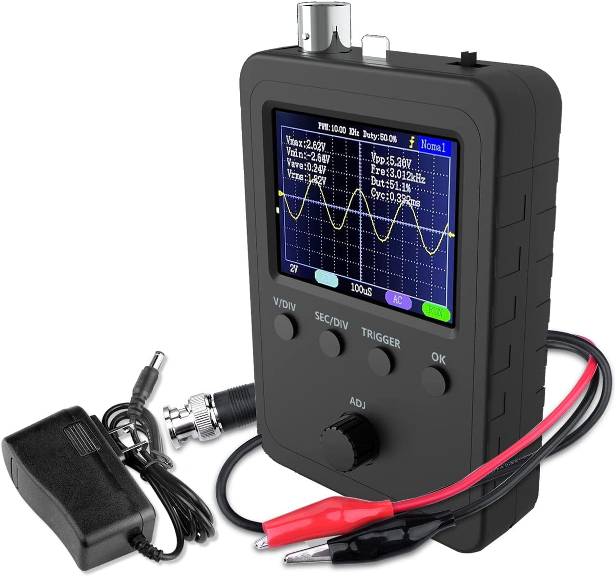 Digital Oscilloscope Kit with BNC-Clip Cable Probe I568