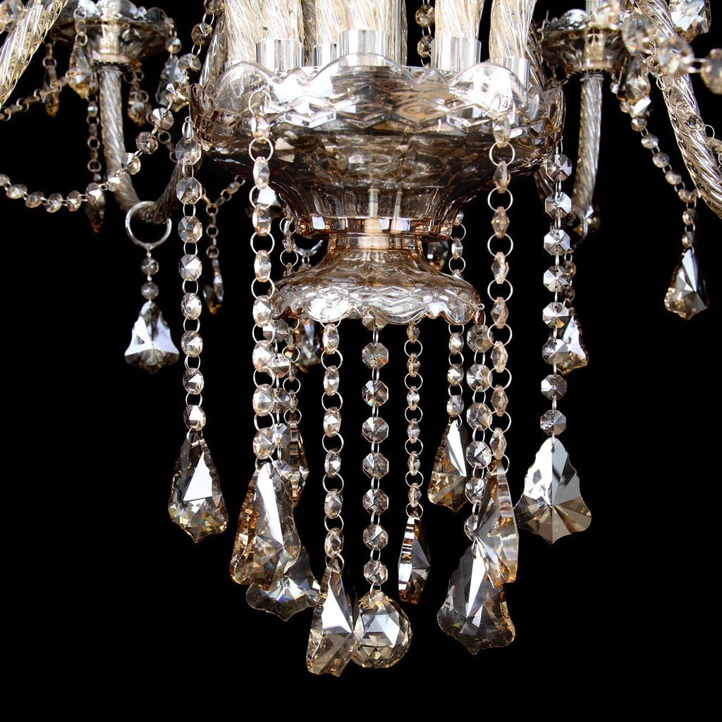 15 Lights Cognac K9 Crystal Chandelier Q979633