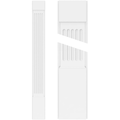 Fluted PVC Pilaster with Capital & Base (Pair) S364