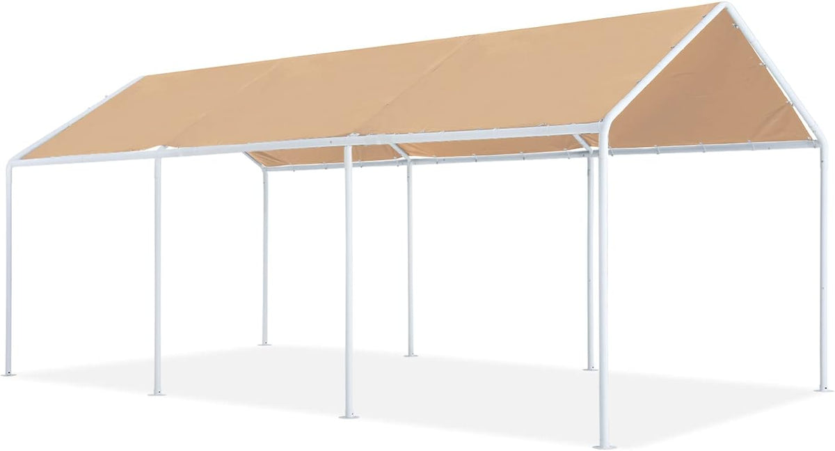 10x20 FT Gray Carport T7758