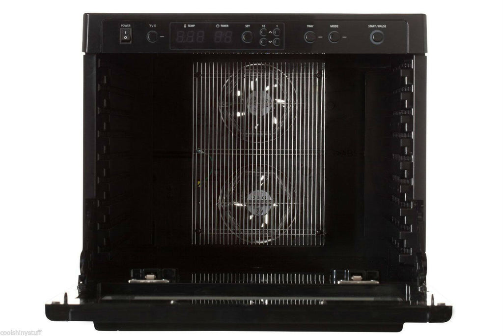 Digital Food Dehydrator with Stainless Steel Trays, Black G999