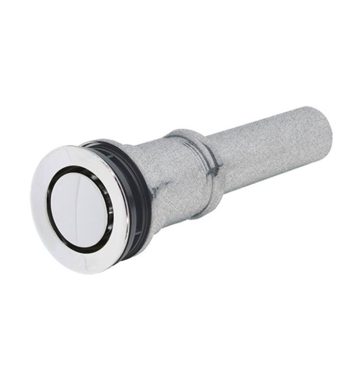 Zero Drain with 2-1/4x22 Diameter Polished Upper Flange and Stopper P450009