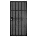 32 in. x 80 in. Black Outswing Steel Security Door with Expanded Metal Screen S6071