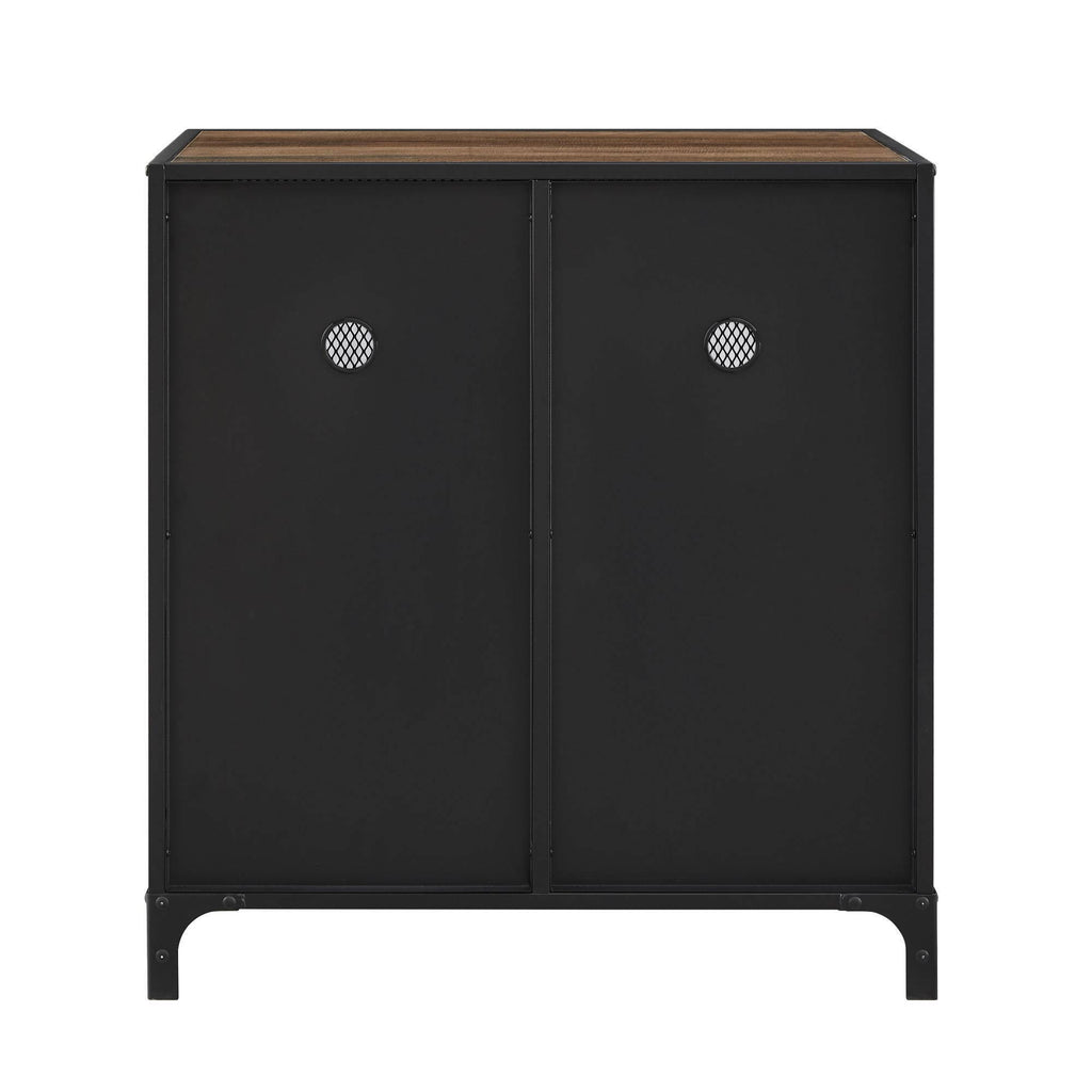 30x22 Rustic Oak Accent Cabinet with Mesh F391778