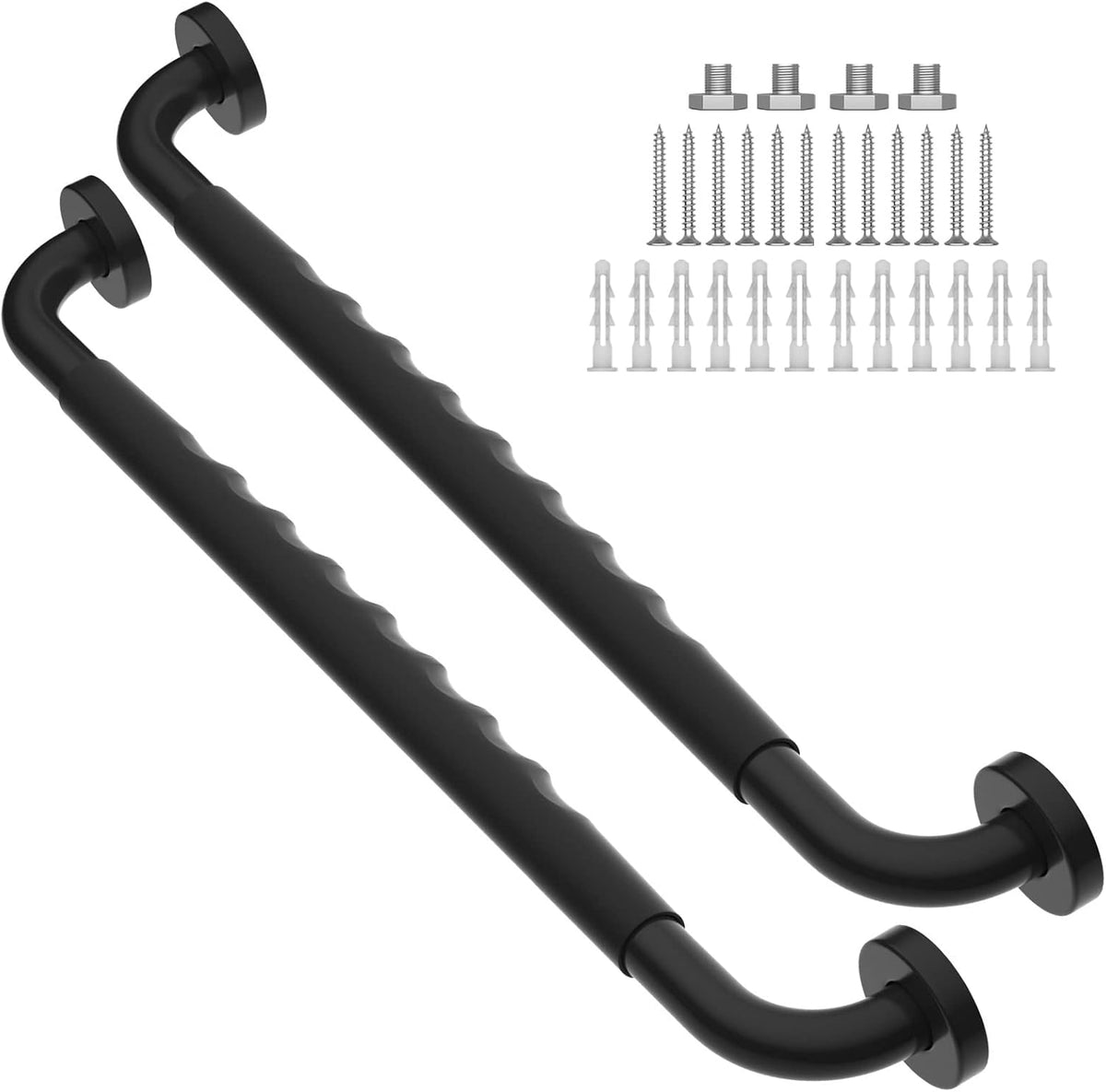 2 Pack 24 Inch Chrome Stainless Steel Shower Grab Bar C65974
