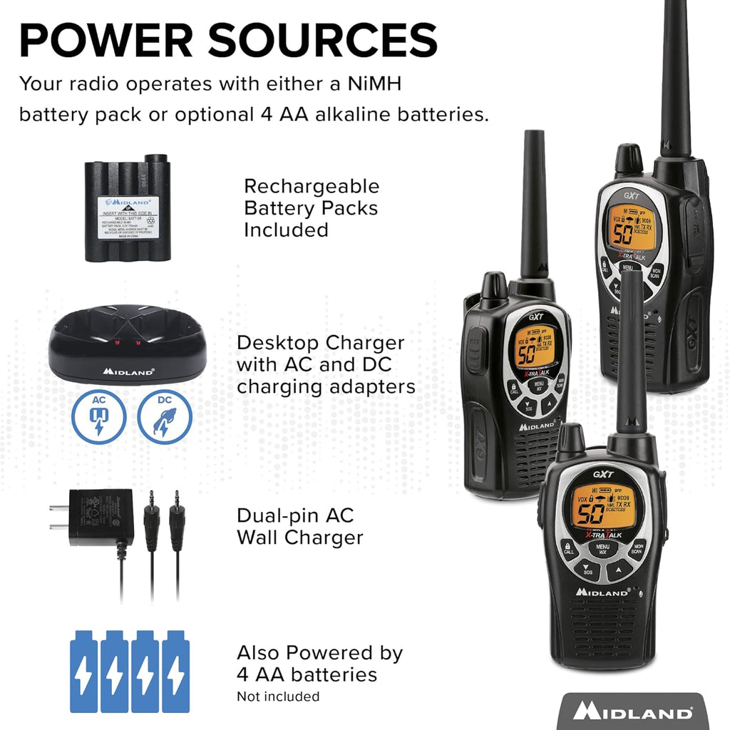 50 Channel Waterproof GMRS Two-Way Radio 3-Pack E149850