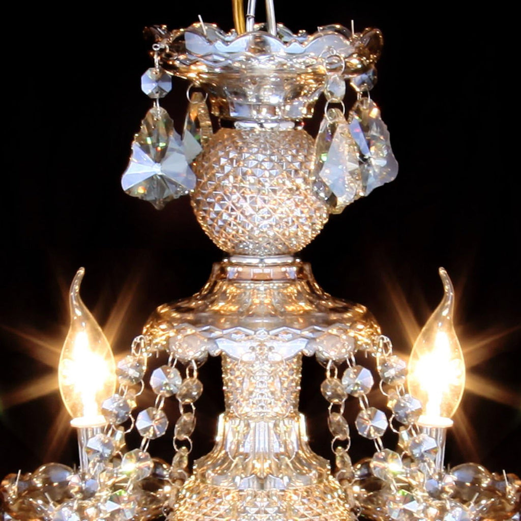 15 Lights Cognac K9 Crystal Chandelier Q979633