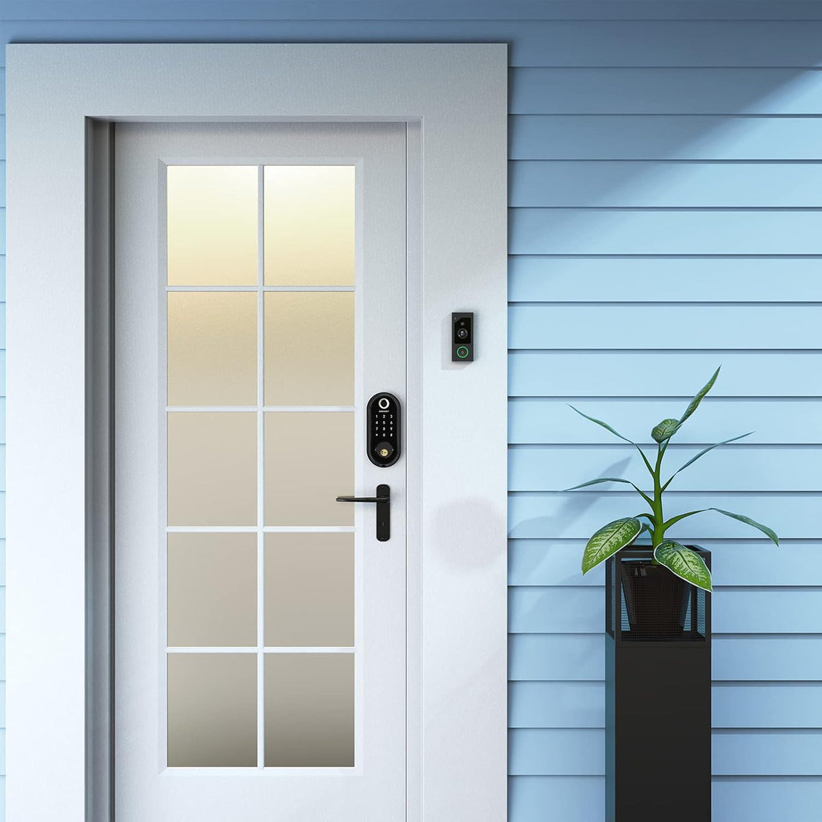 Keyless Entry Deadbolt Door Lock with Fingerprint Touchscreen Keypad N230727