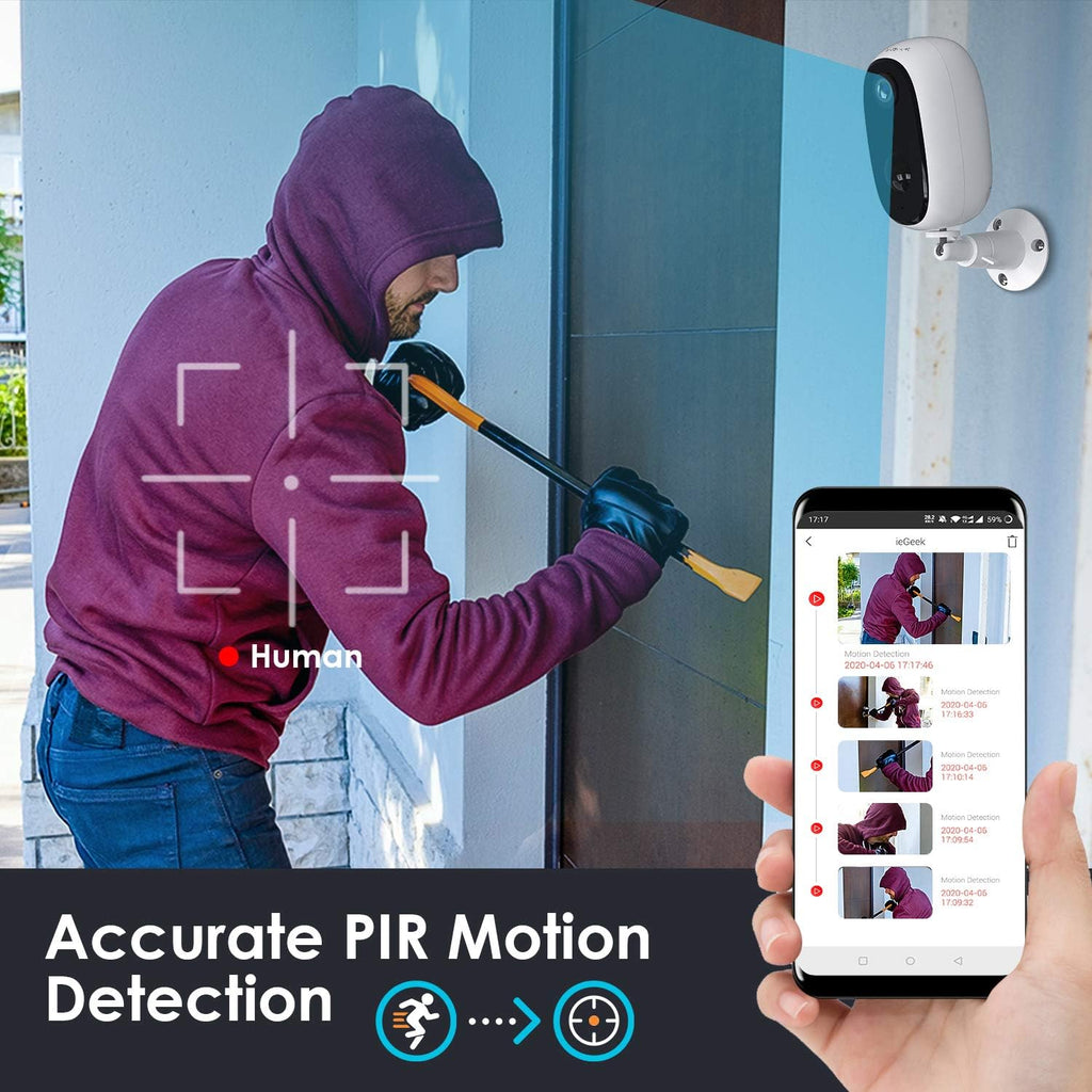 Battery Powered WiFi Wireless Security Camera 1080P Waterproof A739488