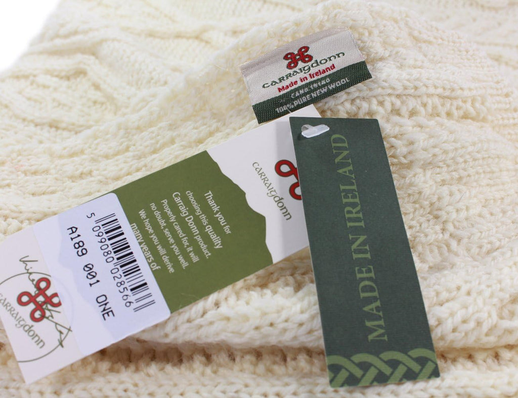 Aran Knit Merino Wool Blanket O10684