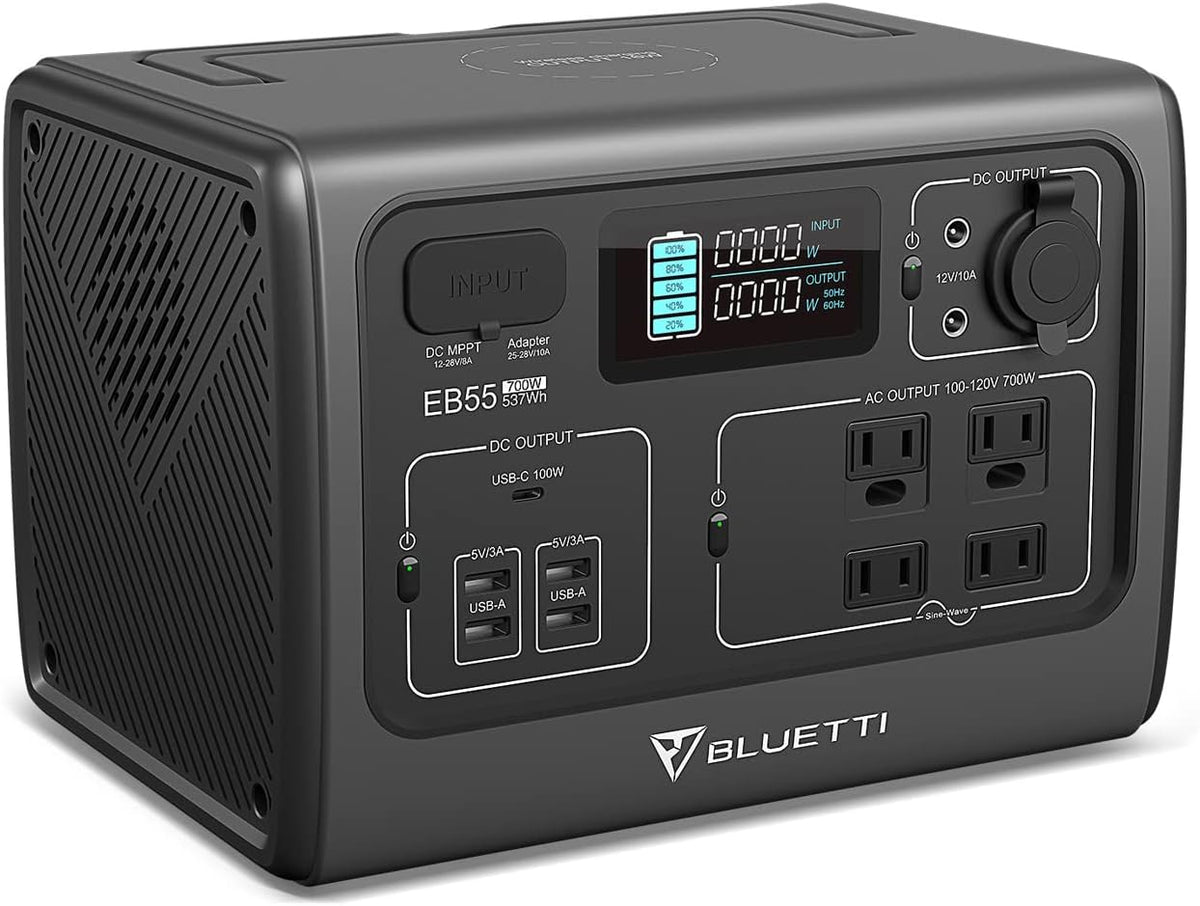 Portable Power Station 700W 537Wh with 4 AC Outlets F218640