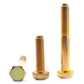 1/4 inch-20 x 2 1/2 inch Grade 5 Hex Cap Screw Yellow Zinc Plated E351613