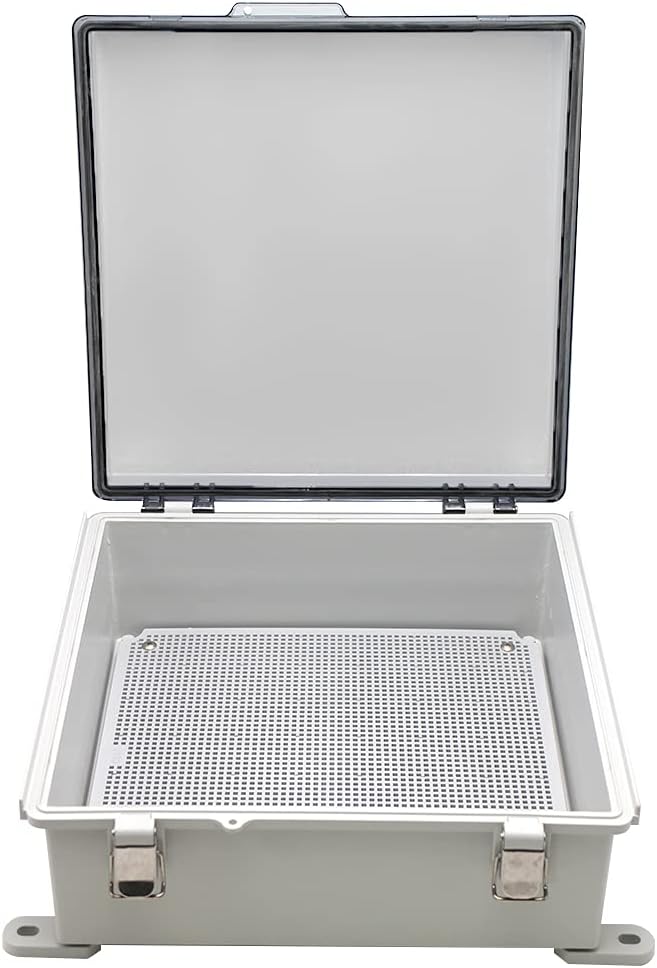 IP67 Waterproof Plastic Electrical Box with Clear Cover 13×13×5.1 inch Pack of 2 C351453