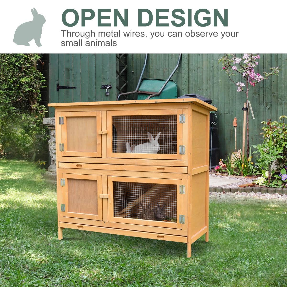 Solid Wood Rabbit Hutch V9355