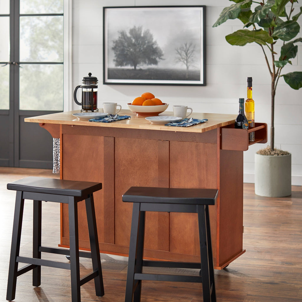 Black 3 Drawer Kitchen Cart Q745007