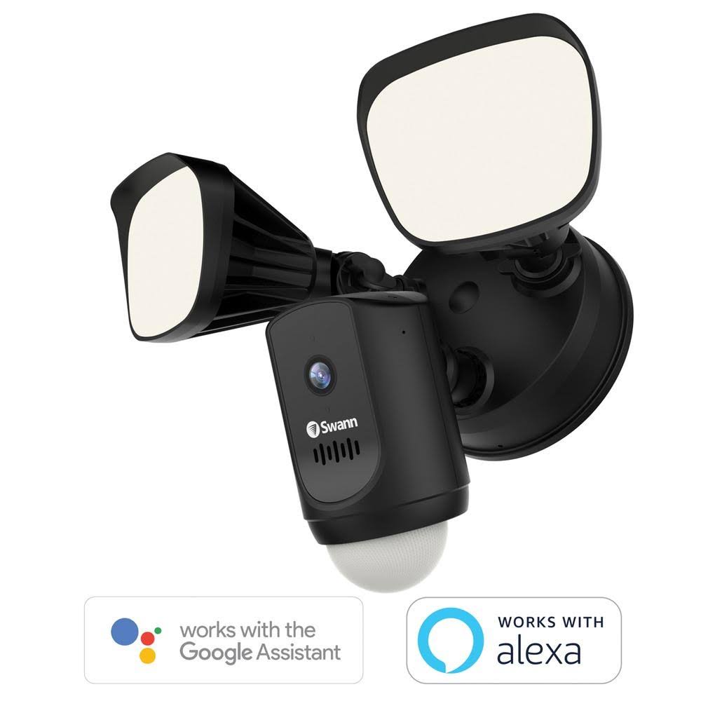 1080p Outdoor Floodlight Wi-Fi Camera Black Z9097