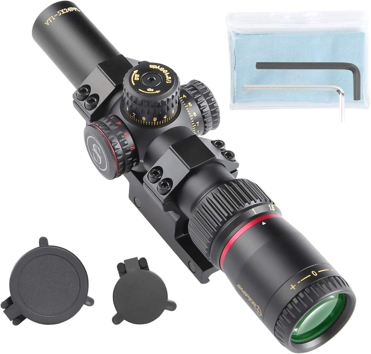 Illuminated Reticle 30mm Tube Rifle Scope 1-5X24 First Focal Plane Scope R733