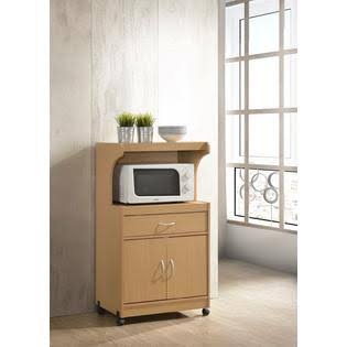 Microwave Kitchen Cart with Drawer Cabinet Shelf T285498