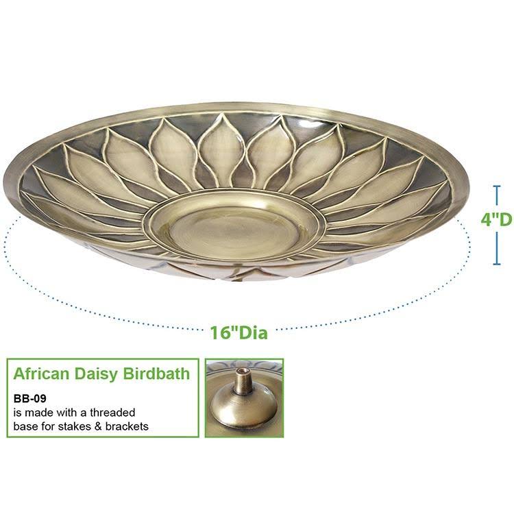 Brass Birdbath with Stake L66222