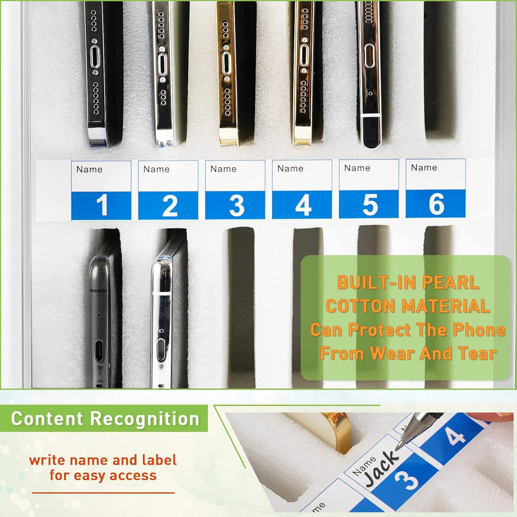 Aluminum Alloy 36 Slots Cell Phones Storage Cabinet O62262