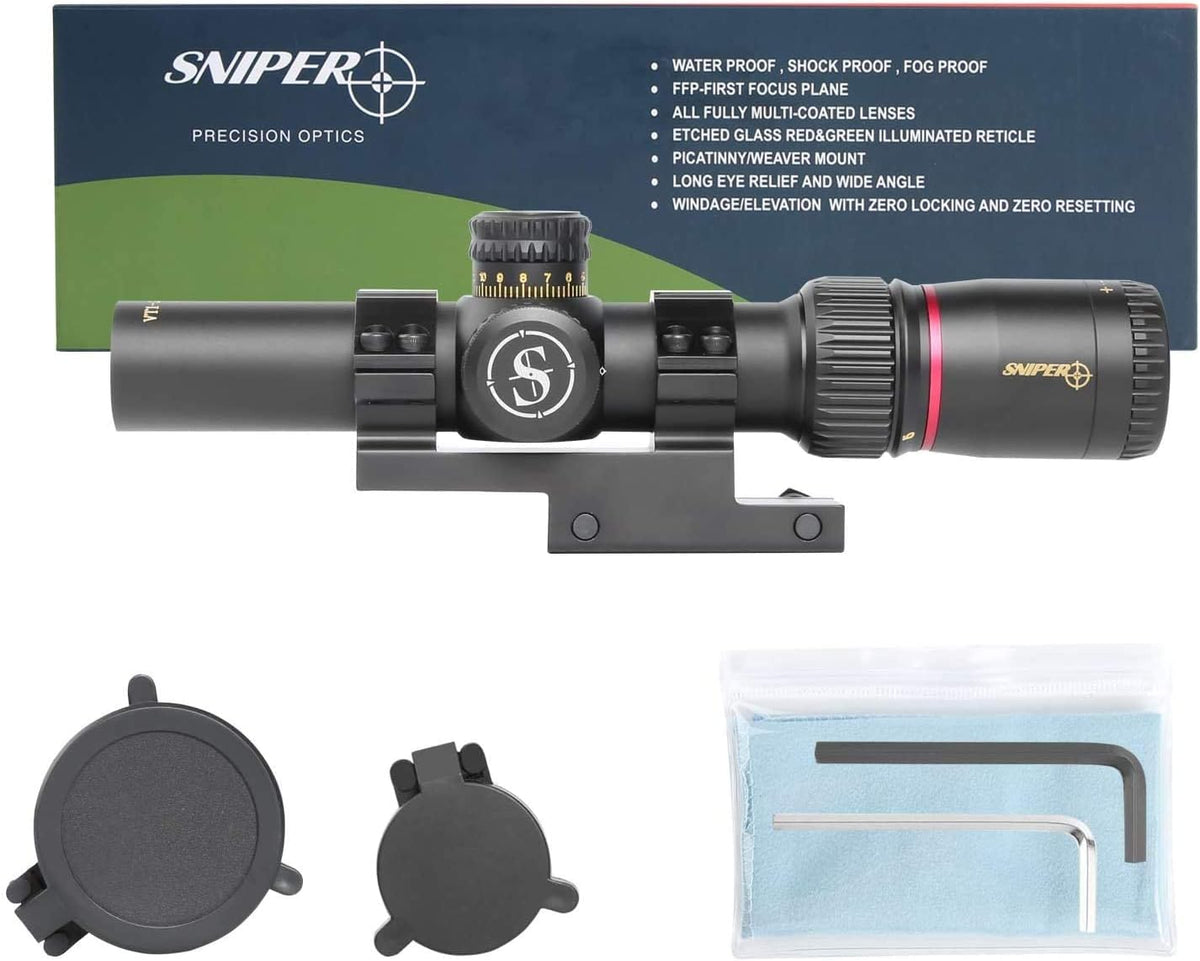 Illuminated Reticle 30mm Tube Rifle Scope 1-5X24 First Focal Plane Scope R733