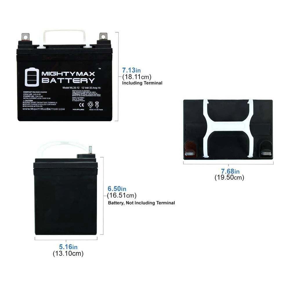 12-Volt 35 Ah SLA AGM Battery 2-Pack G4557