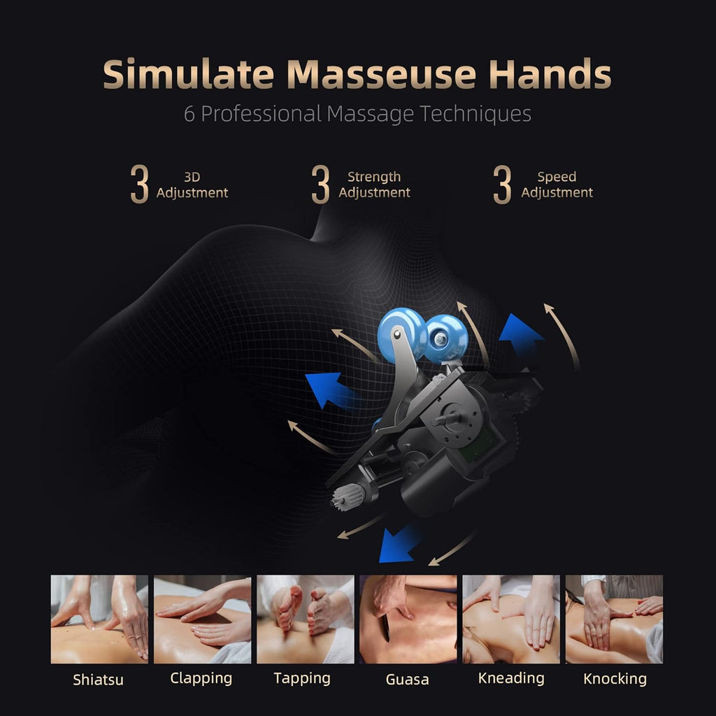 Black Full Body Zero Gravity Heated Shiatsu Massage Chair U958