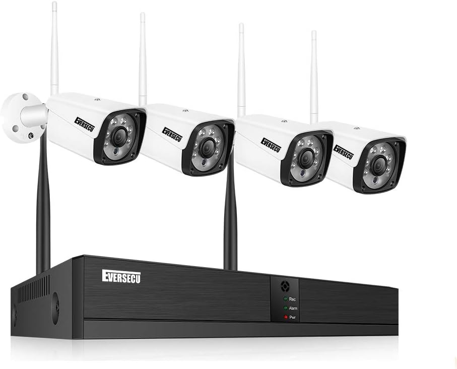 Expandable Wireless Security Camera System 4pcs 1080P Bullet IP Cameras 8CH NVR J7872