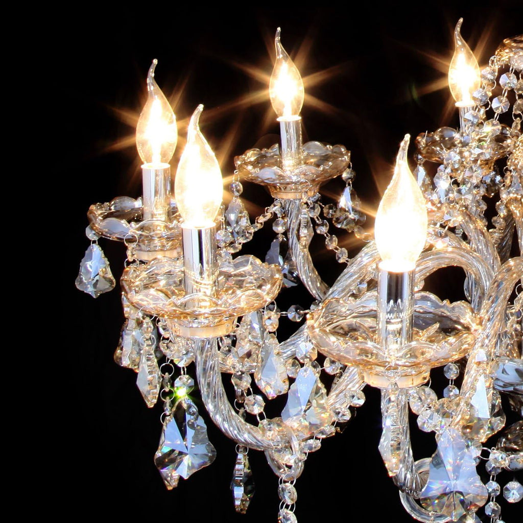 15 Lights Cognac K9 Crystal Chandelier Q979633