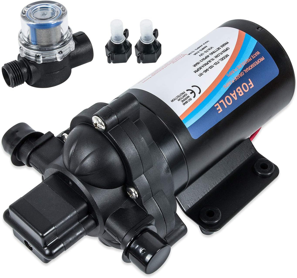 12V Fresh Water Pump with Pressure Switch 3.5 GPM 45 Psi I827