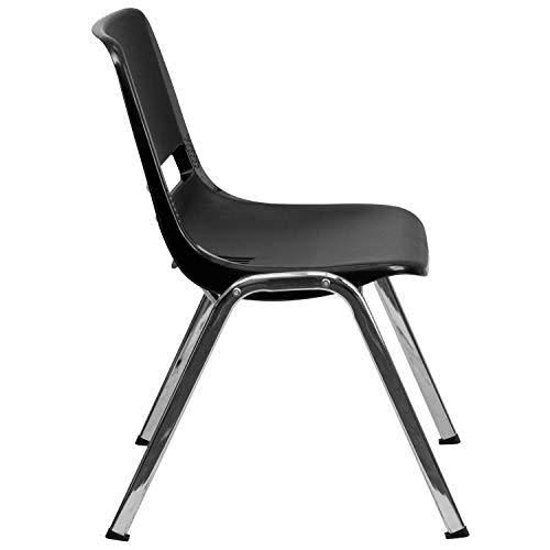 Black Stack Chair with Chrome Frame C260