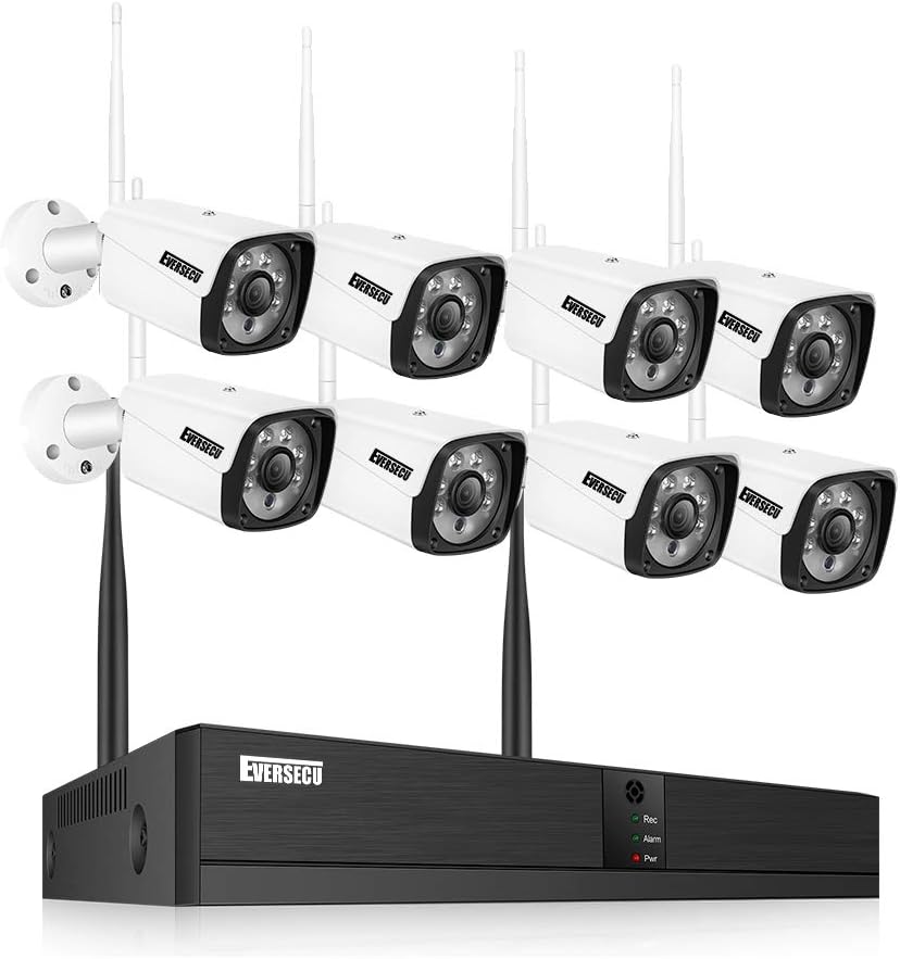Expandable Wireless Security Camera System 4pcs 1080P Bullet IP Cameras 8CH NVR J7872