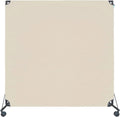 Beige 6' x 6' Canvas Rolling Room Divider G358601