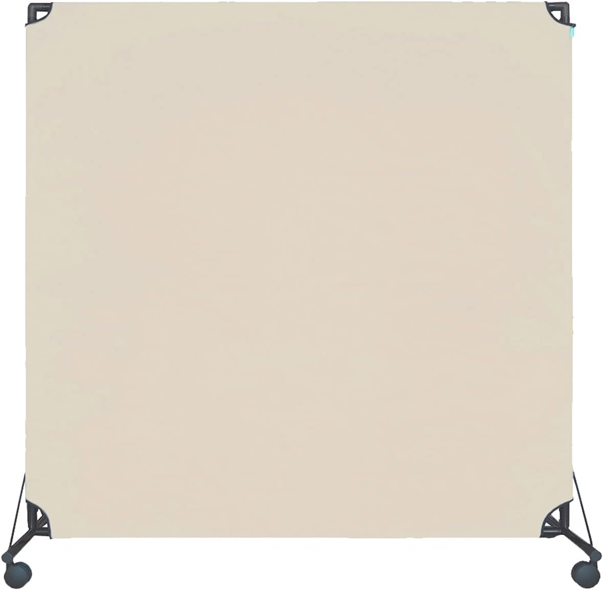 Beige 6' x 6' Canvas Rolling Room Divider G358601