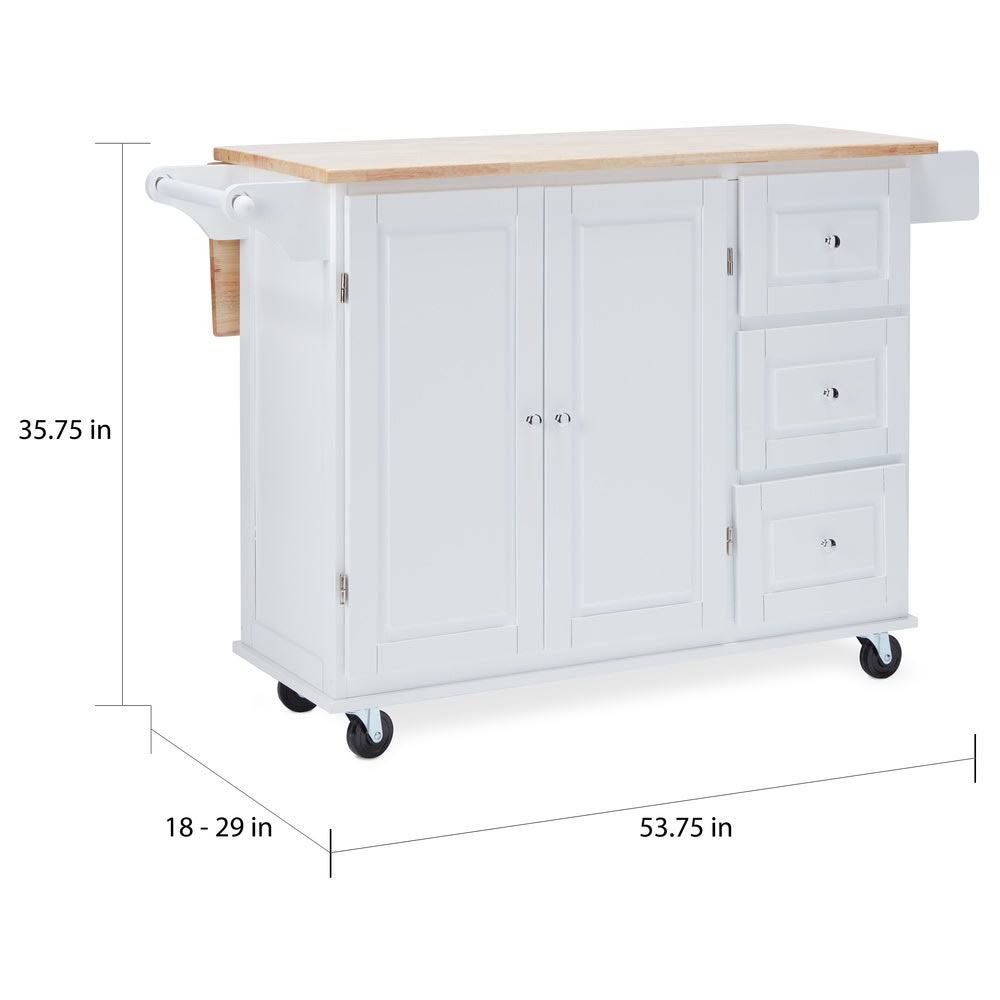 Black 3 Drawer Kitchen Cart Q745007