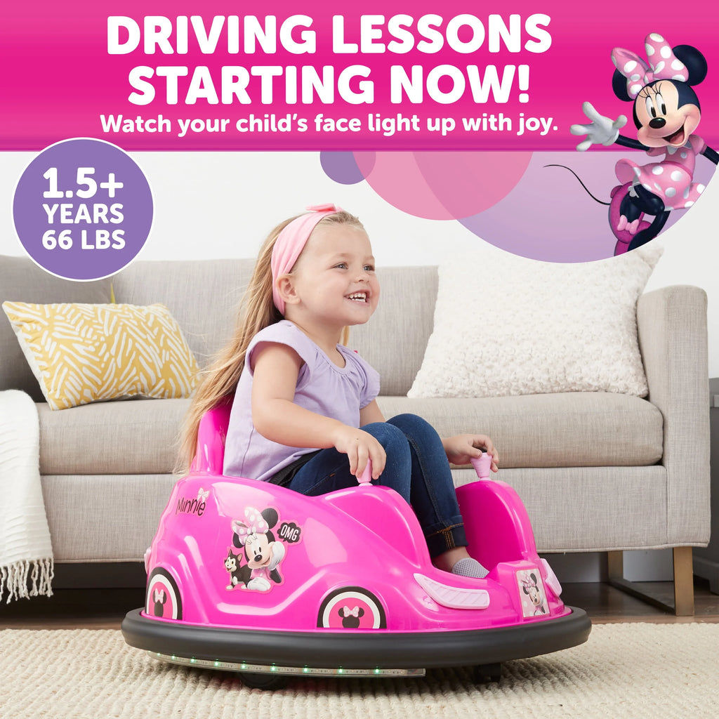 6 Volts Battery Powered Bumper Car with LED Lights and Charger O8743
