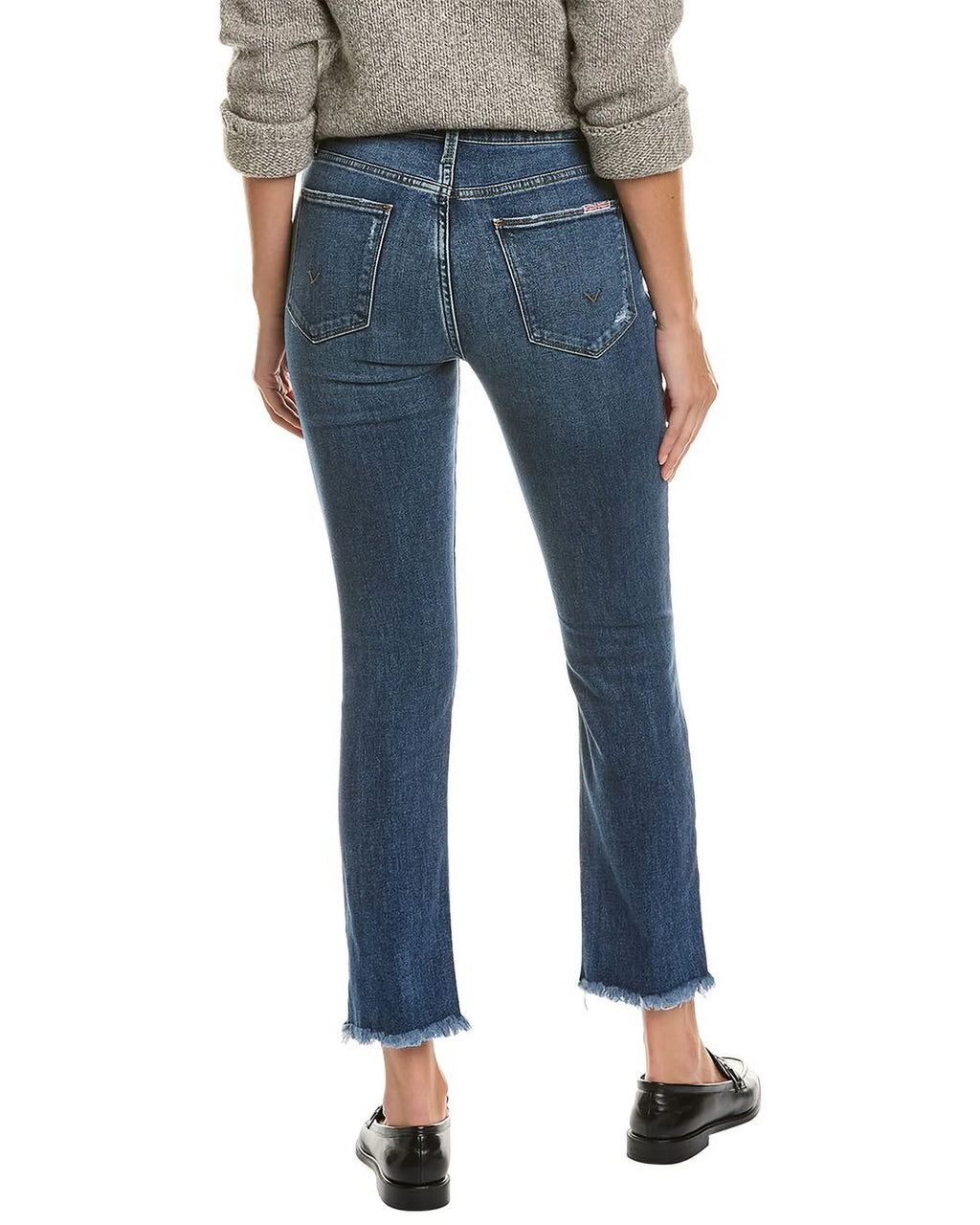 Blue High-Rise Straight Crop Jeans D389822