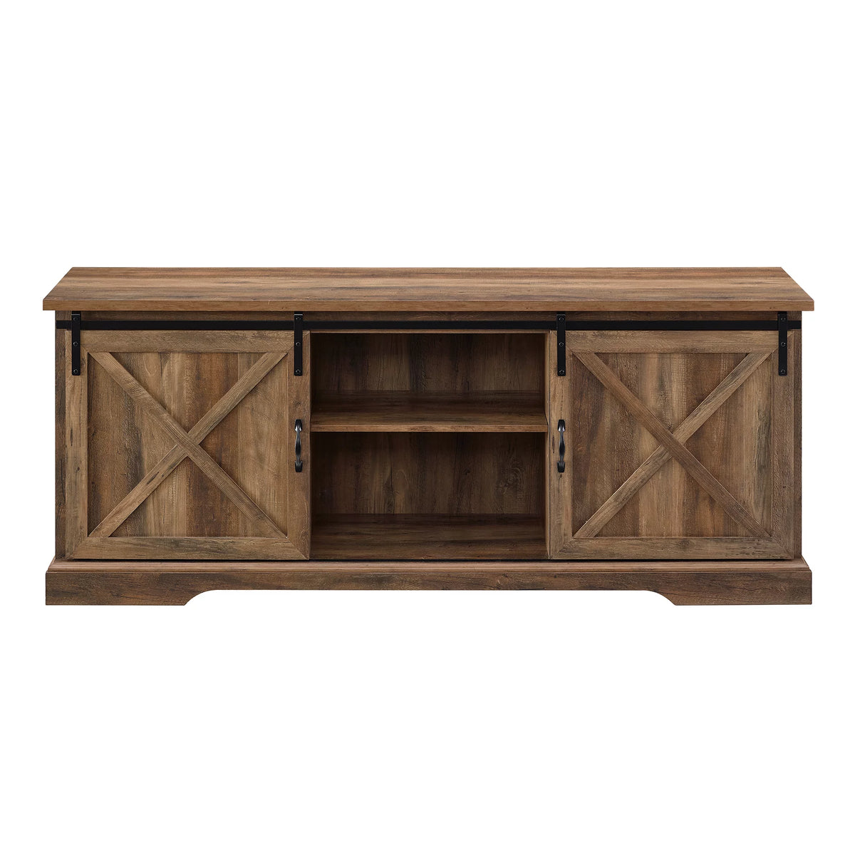 Reclaimed Barnwood Sliding Door TV Stand S37733