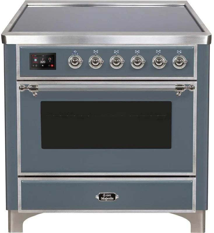 Blue Grey 36 Induction Range with Electric Oven O2681
