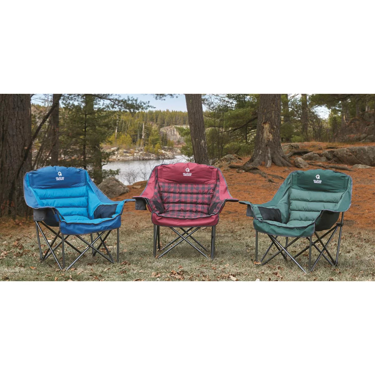 Oversized XL Padded Folding Camping Chair with Cup Holder Z396