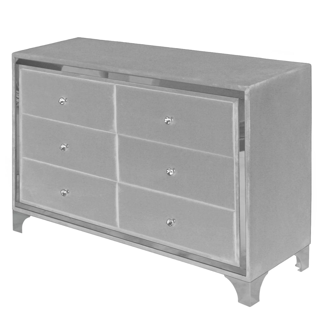 Gray Velvet Double Dresser R52398