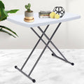 30x20" White Plastic Height Adjustable Folding Table I343