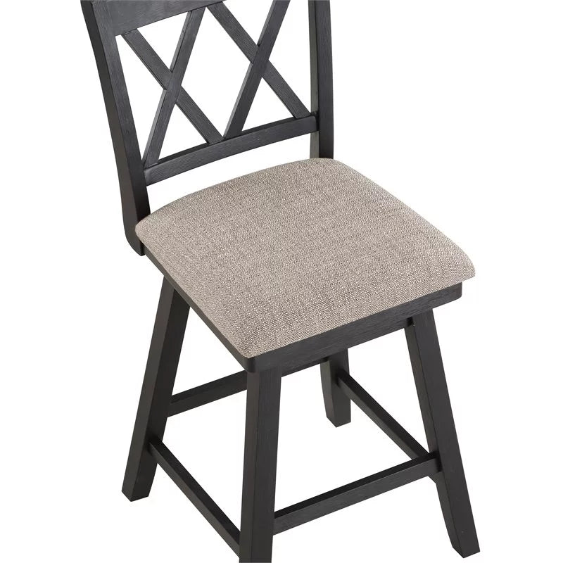 24" Swivel Solid Wood Counter Stool B852031