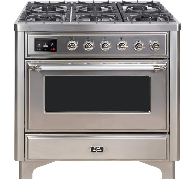 36 Dual Fuel Propane Gas Range in Stainless Steel J1001