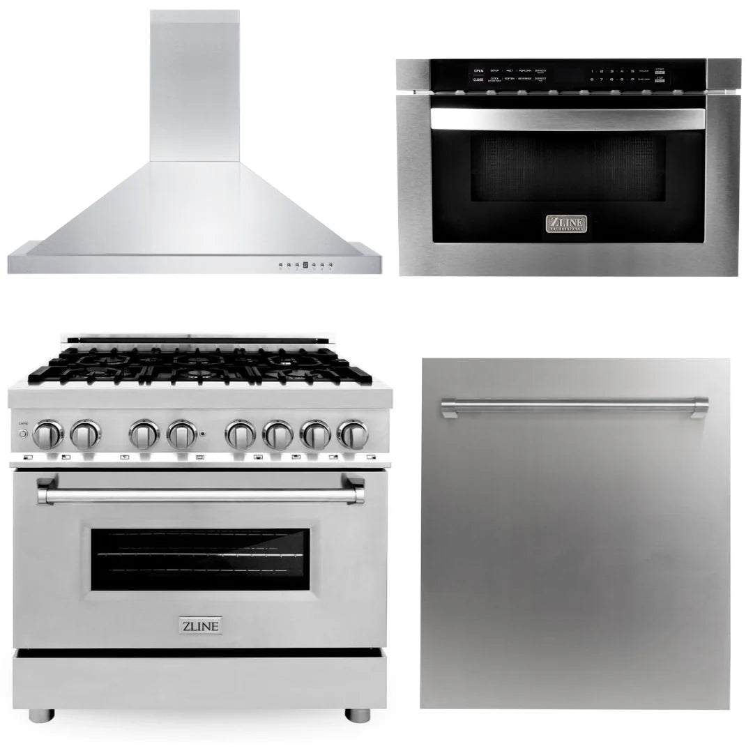 36 Range, Range Hood, Microwave, Dishwasher D226335